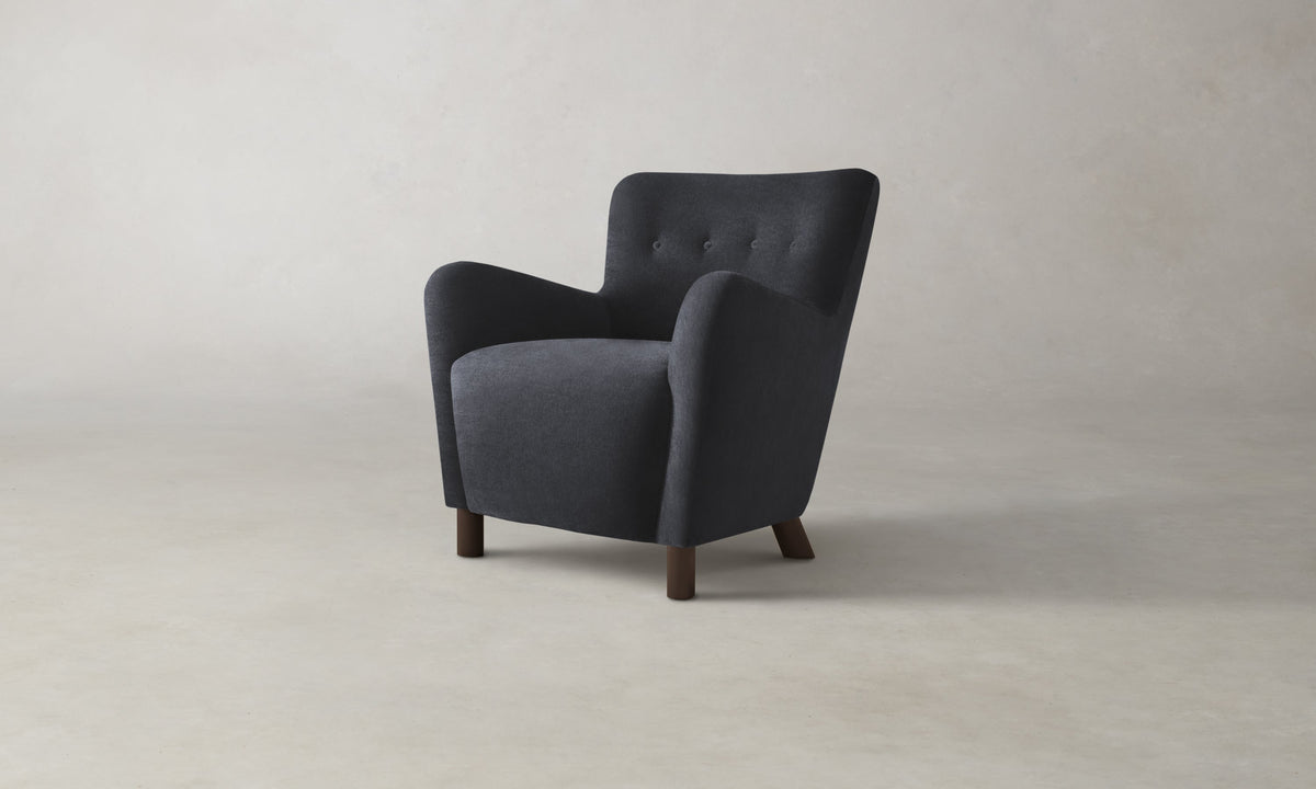 The Perry Chair - Marled Alpaca Velvet Nightfall