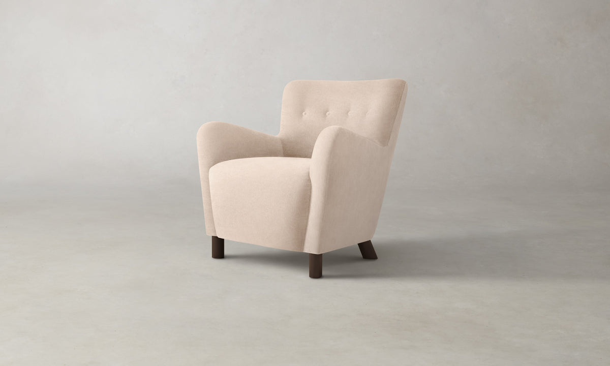 The Perry Chair - Marled Alpaca Velvet Rosette