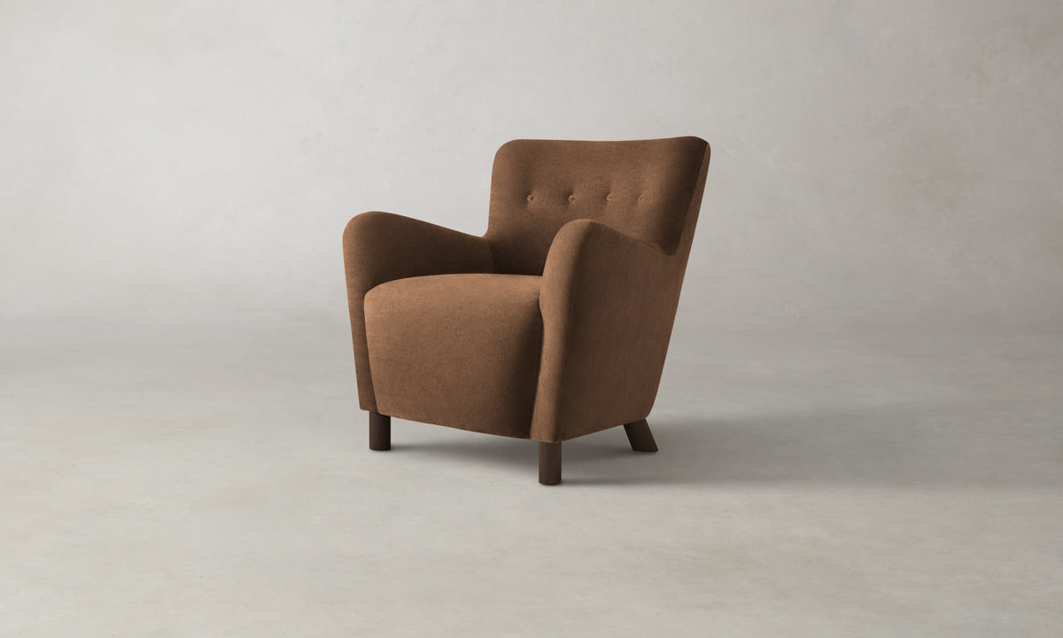 The Perry Chair - Marled Alpaca Velvet Whiskey