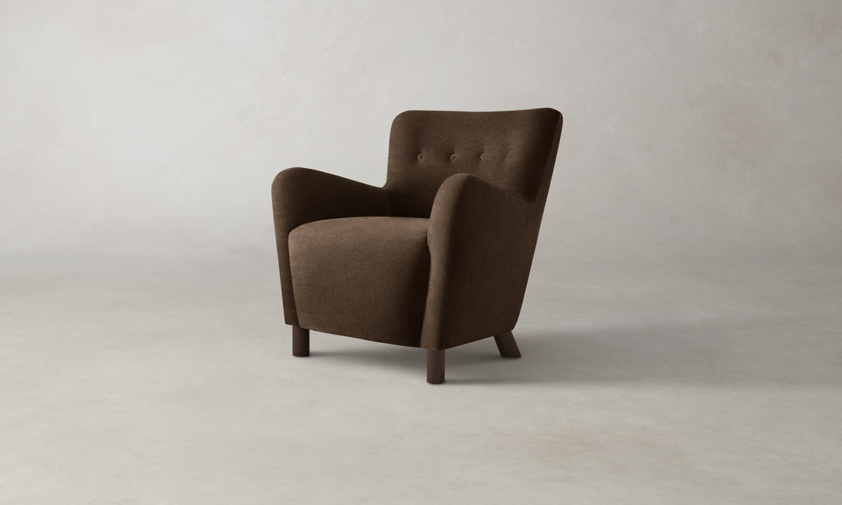 The Perry Chair - Performance Velvet Bark