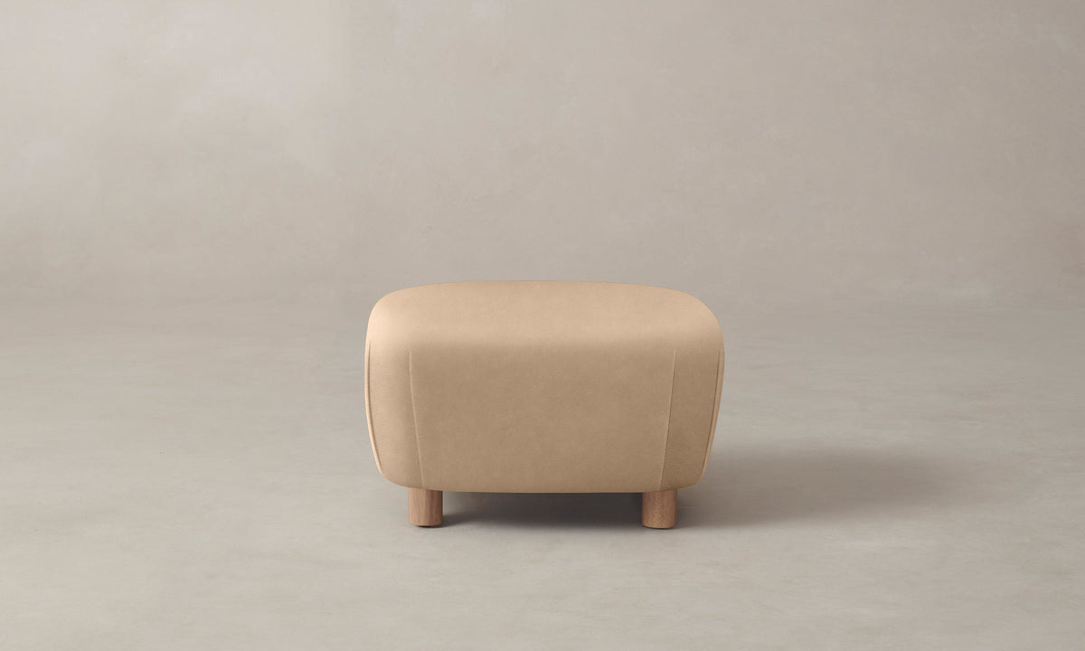 The Perry Ottoman - Costa Leather Ridge