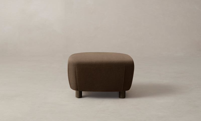 The Perry Ottoman - Performance Velvet Bark
