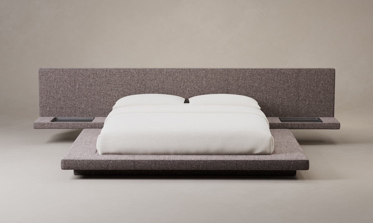 The Petra Bed - Heritage Belgian Linen Carob