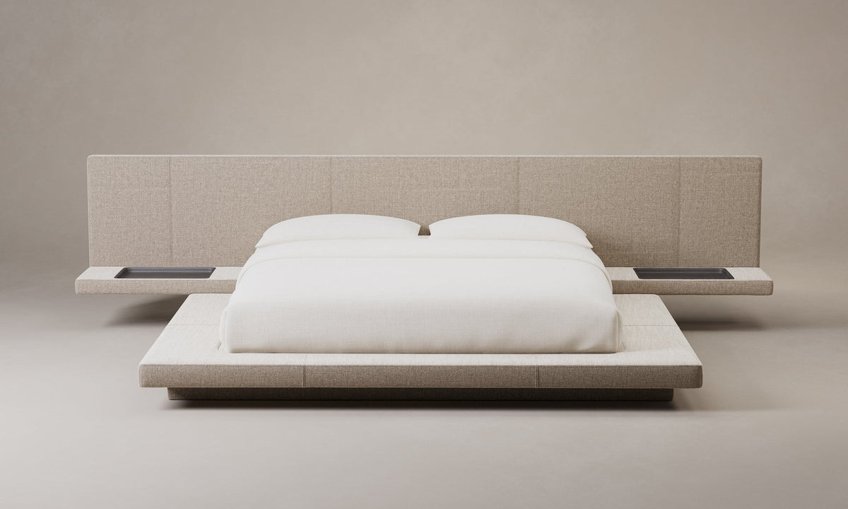 The Petra Bed - Heritage Belgian Linen Husk