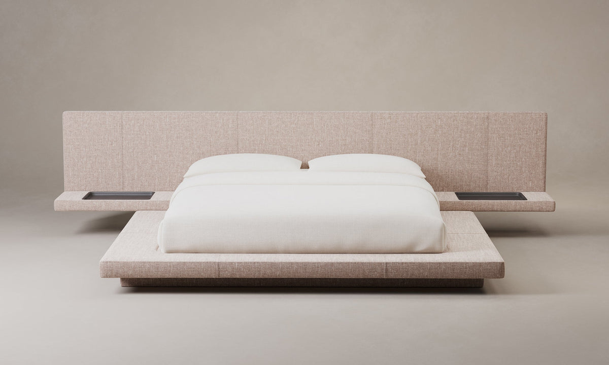 The Petra Bed - Heritage Belgian Linen Petal