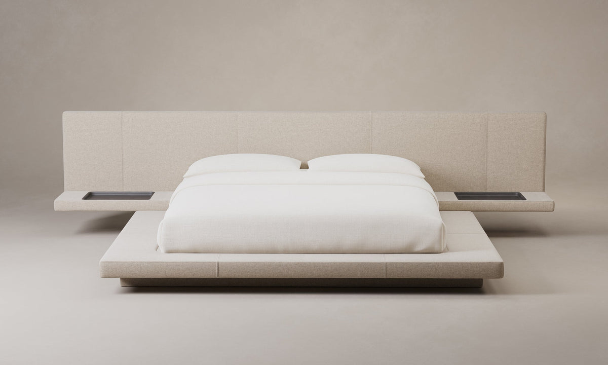 The Petra Bed - Italian Brushed Wool Fox