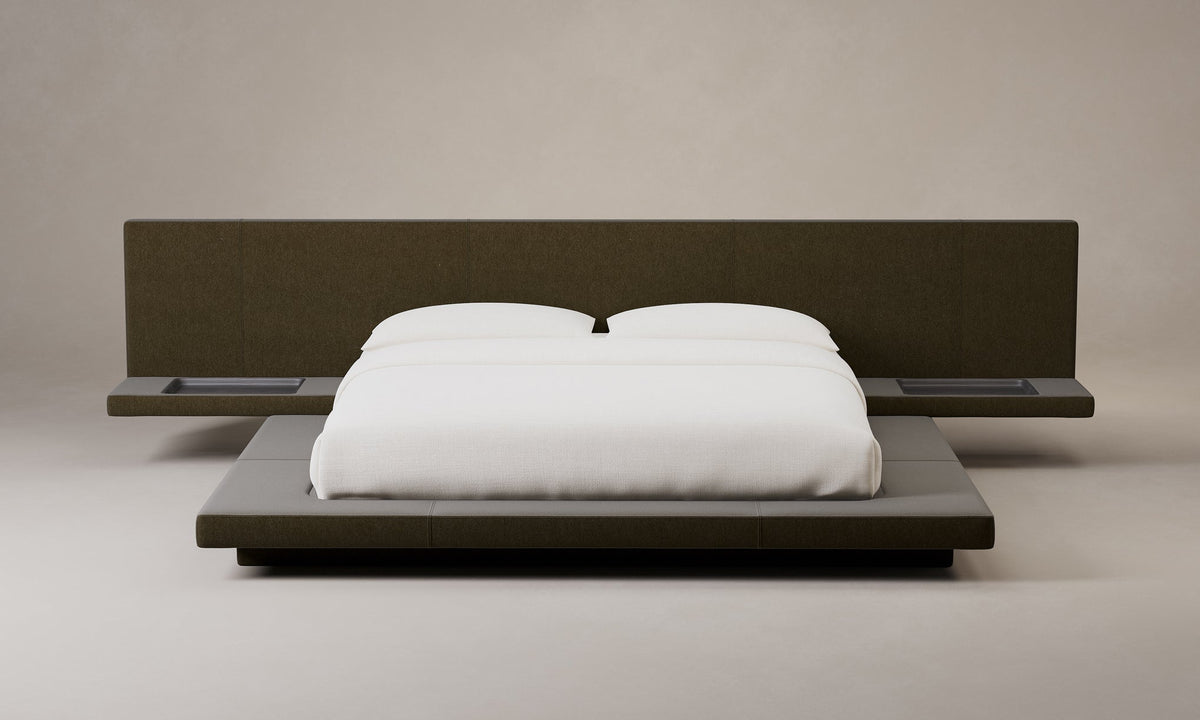 The Petra Bed - Marled Alpaca Velvet Marsh