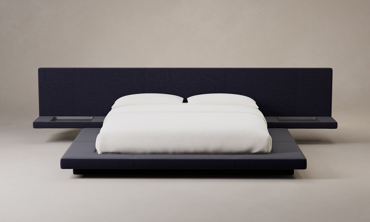 The Petra Bed - Marled Alpaca Velvet Nightfall