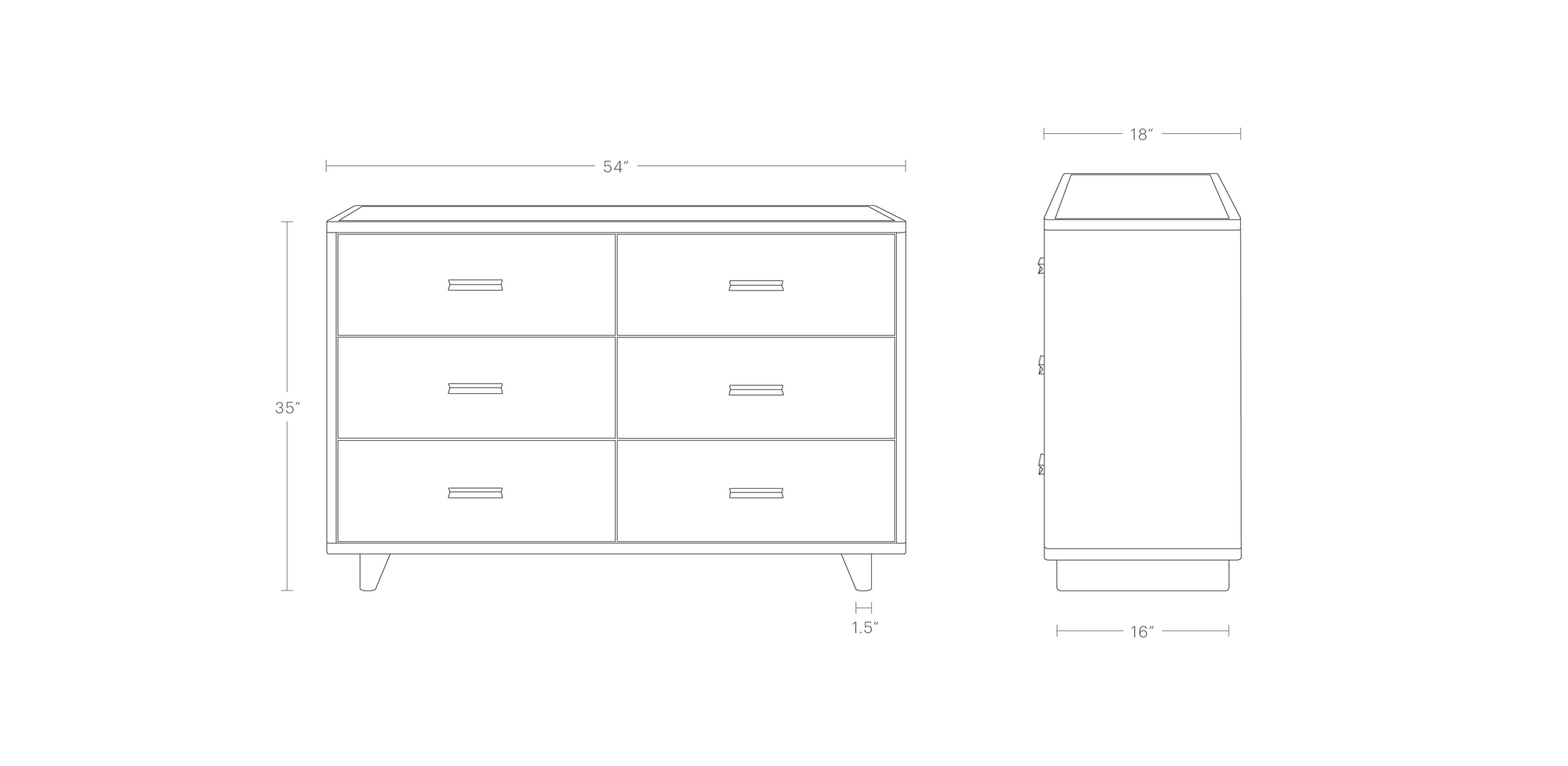 The Clinton 6Drawer Dresser Maiden Home