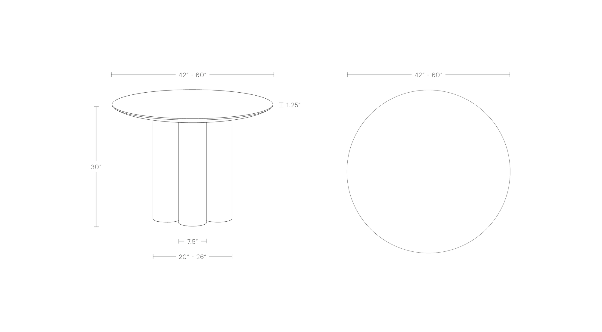 The Reade Round Dining Table Maiden Home