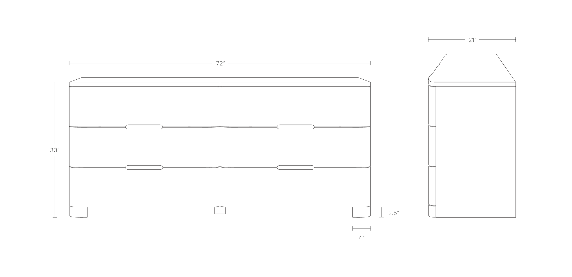 The Rivington 6Drawer Dresser Maiden Home