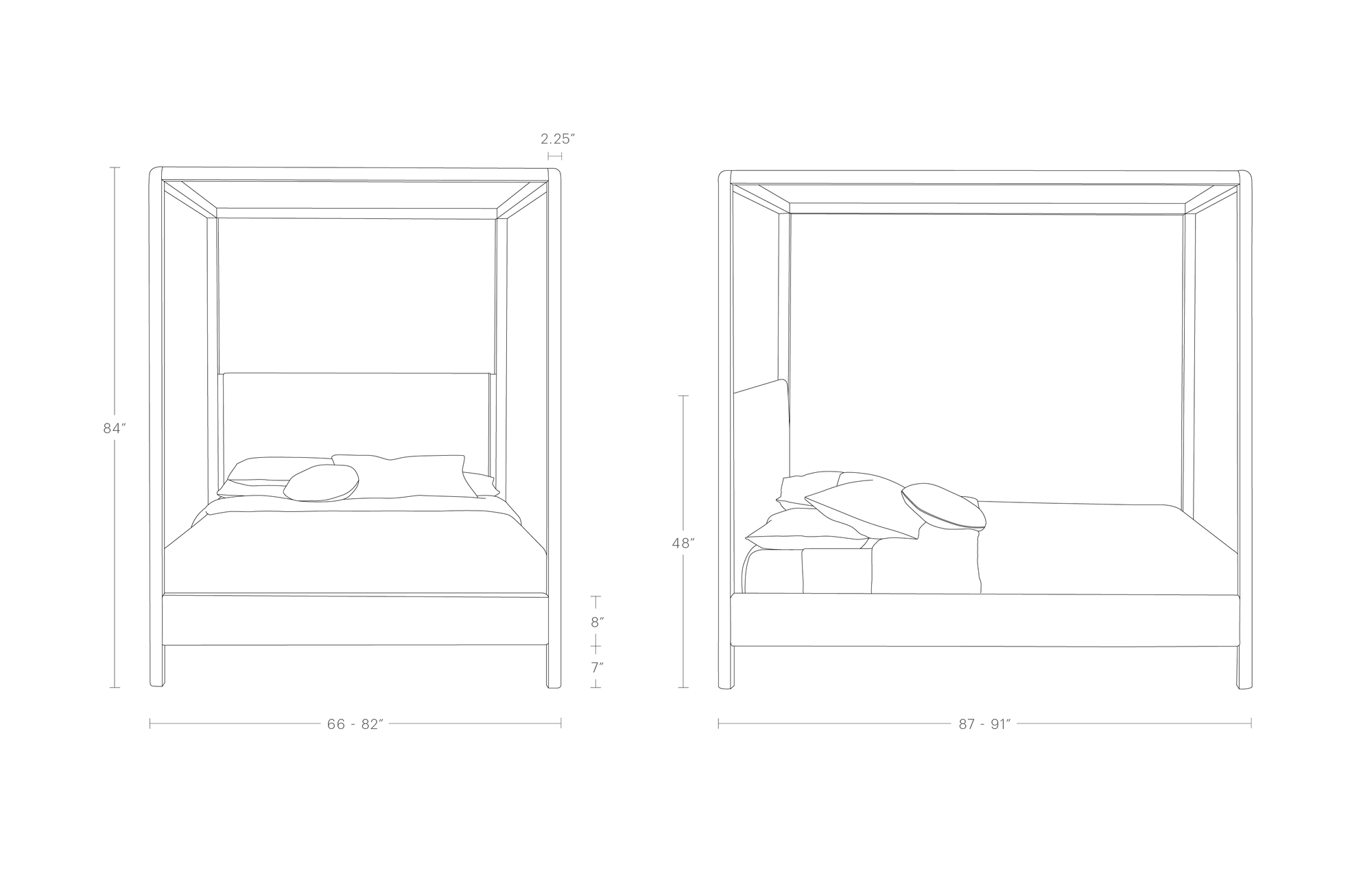The Thompson Canopy Bed Maiden Home