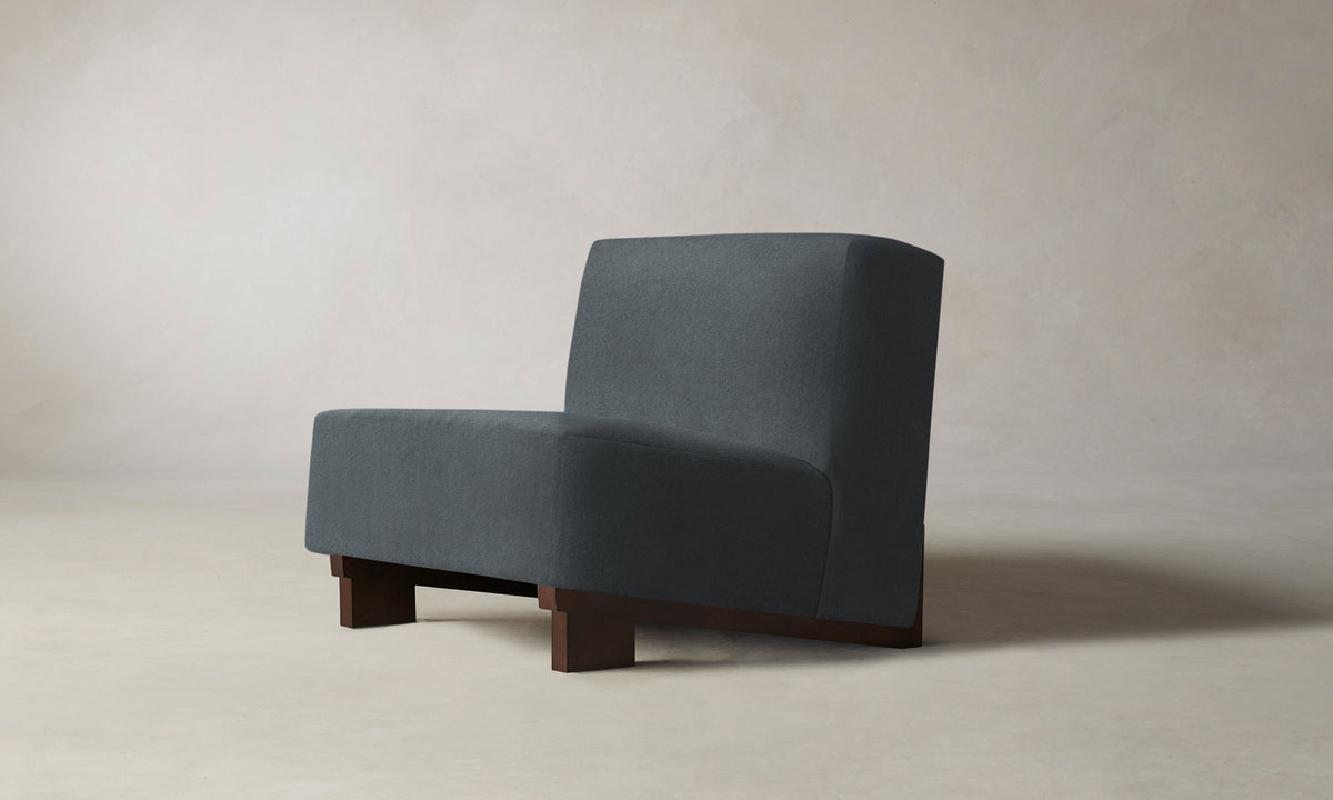 The Remsen Chair - Marled Alpaca Velvet Basalt