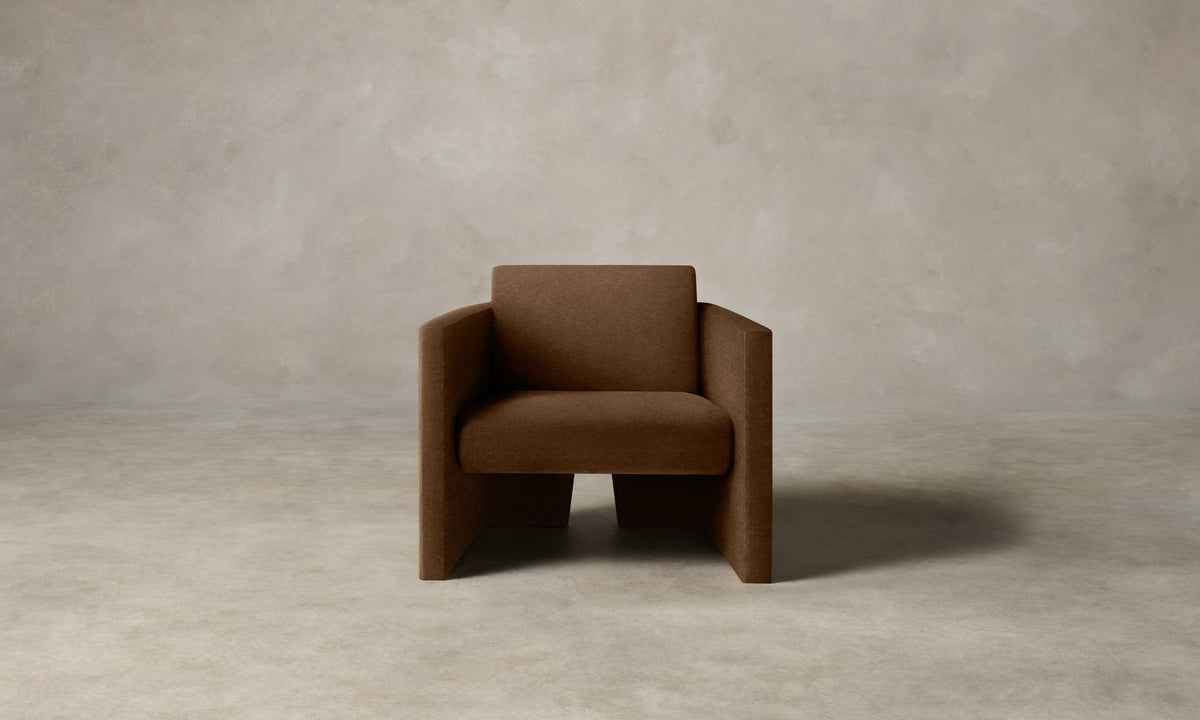 The Separa Chair - Marled Alpaca Velvet Whiskey