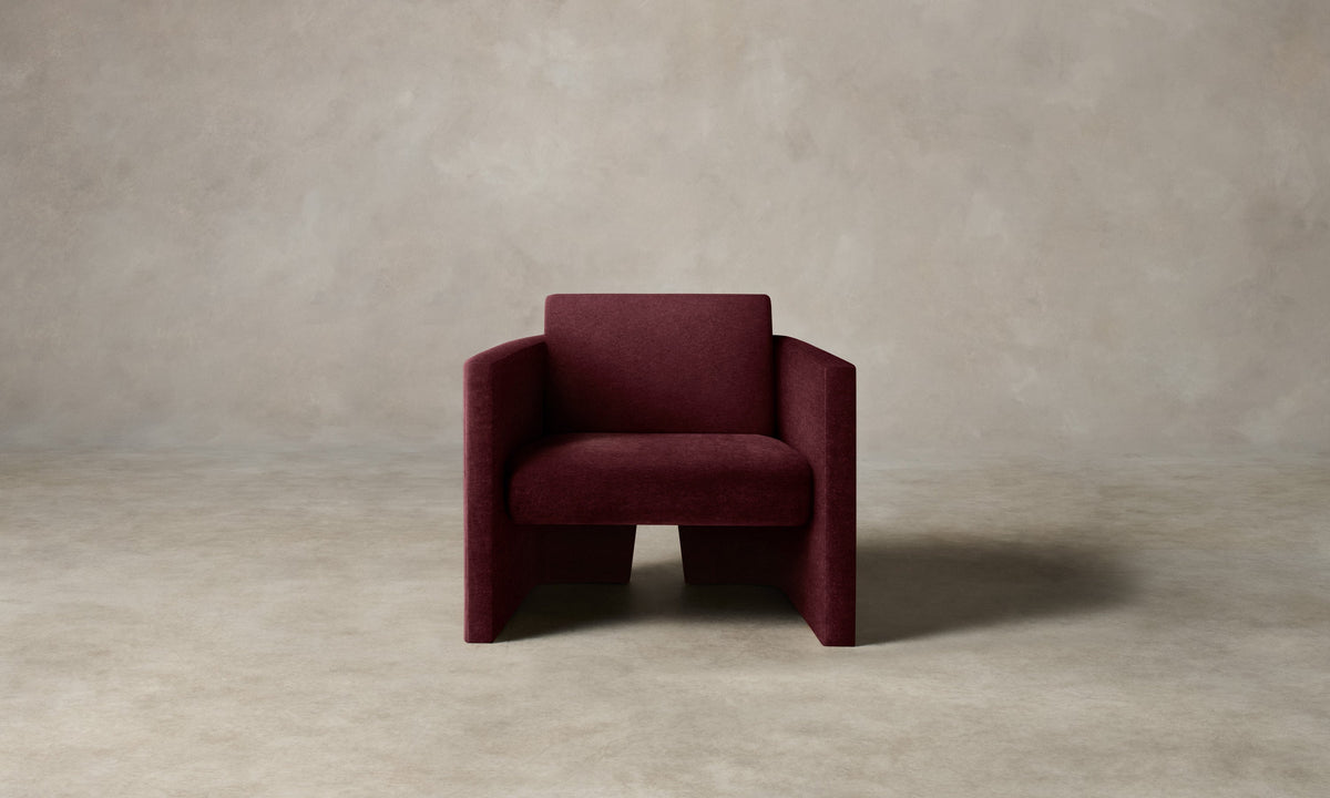 The Separa Chair - Mohair Crimson