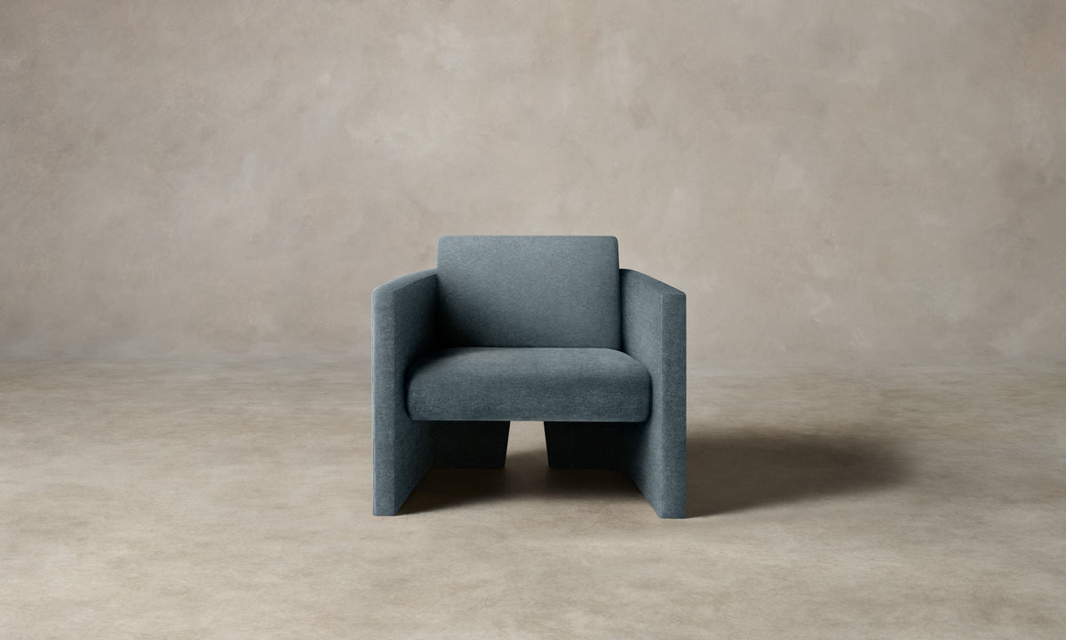 The Separa Chair - Mohair Slate Blue