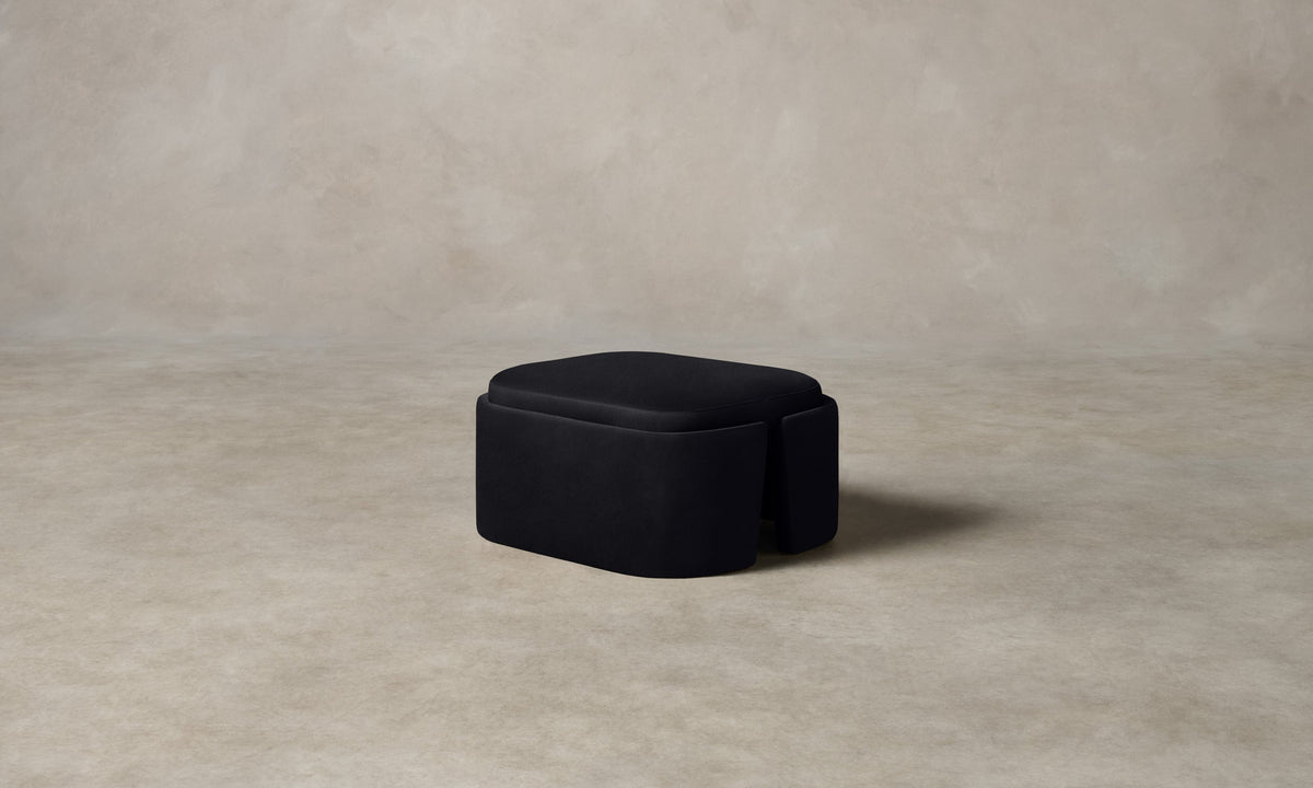 The Separa Ottoman - Costa Leather Jet