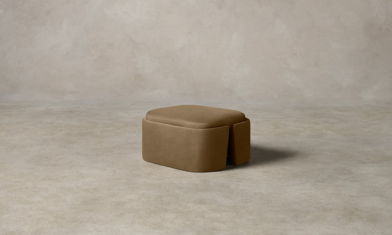 The Separa Ottoman - Costa Leather Portobello