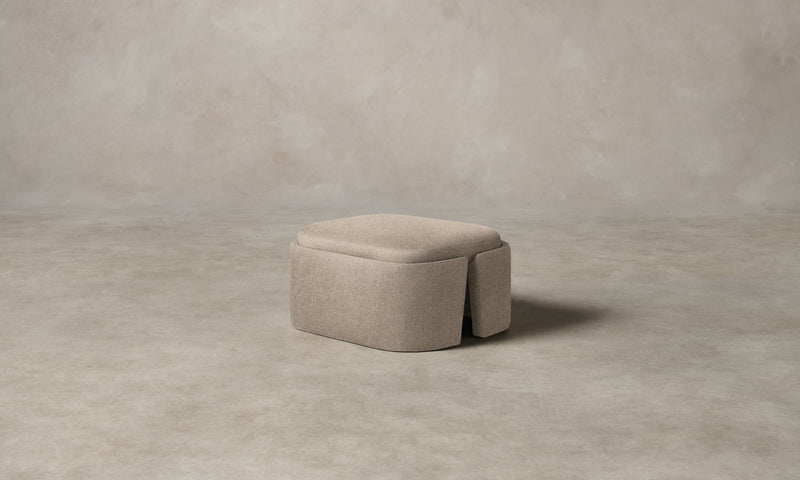 The Separa Ottoman - Italian Brushed Wool Fox