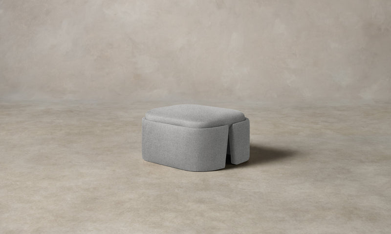 The Separa Ottoman - Italian Brushed Wool Moon
