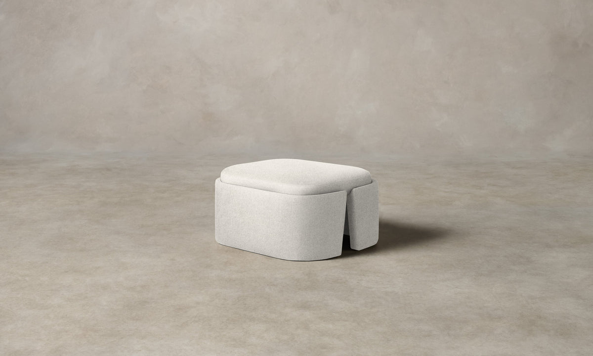 The Separa Ottoman - Italian Brushed Wool Vanilla