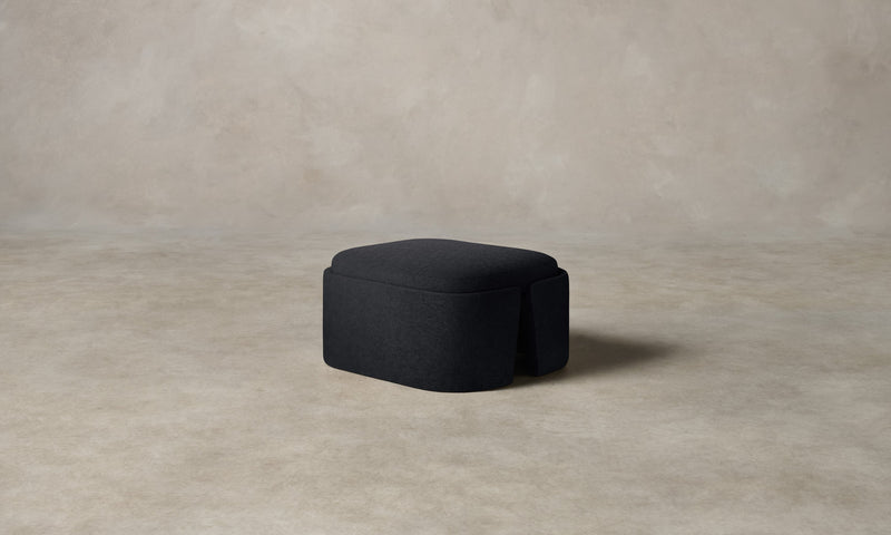The Separa Ottoman - Marled Alpaca Velvet Nightfall