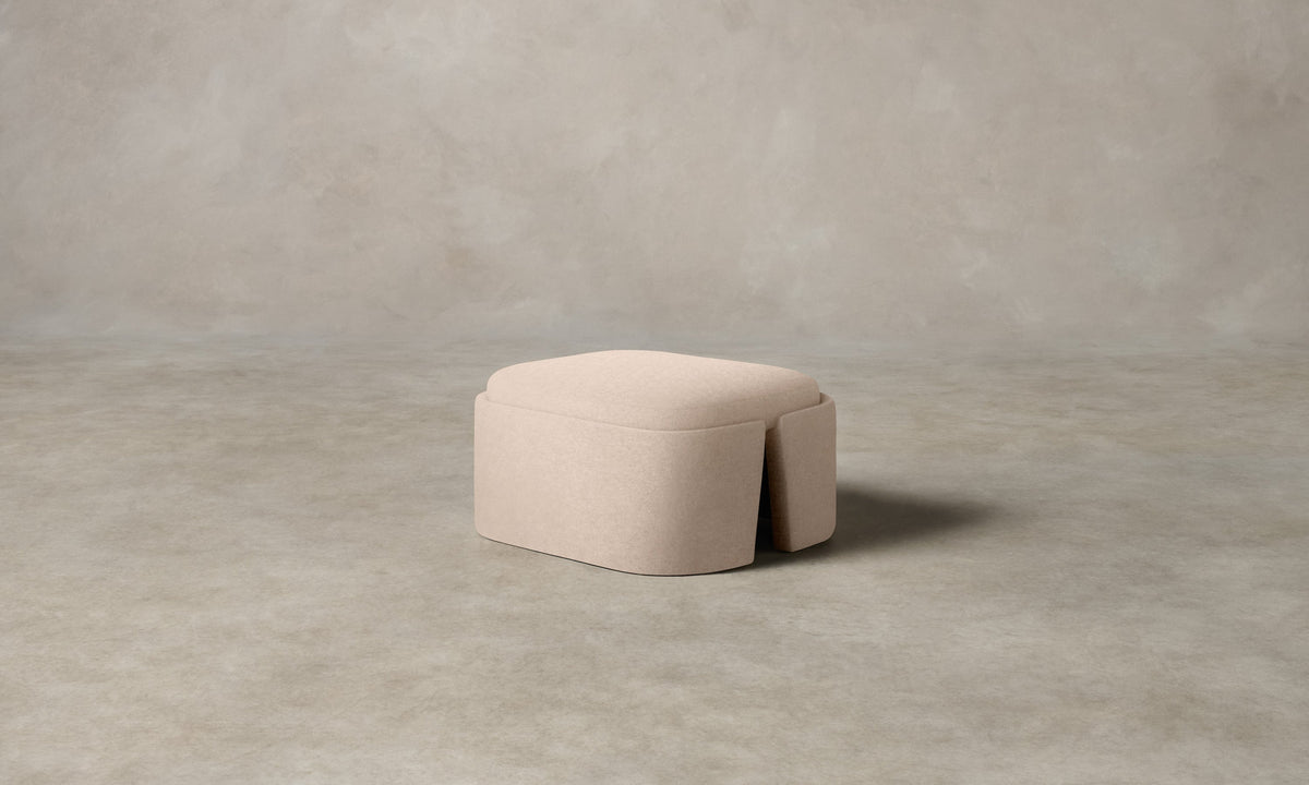 The Separa Ottoman - Marled Alpaca Velvet Rosette