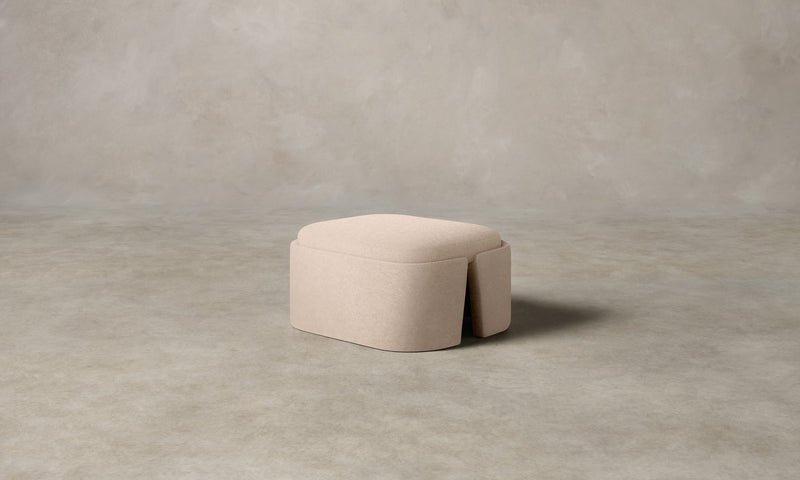 The Separa Ottoman - Marled Alpaca Velvet Rosette