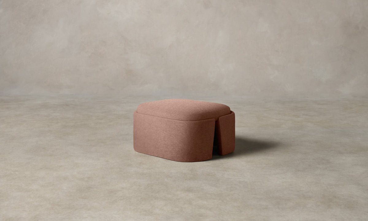 The Separa Ottoman - Mohair Peony