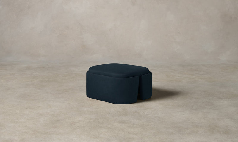 The Separa Ottoman - Performance Linen Weave Bay