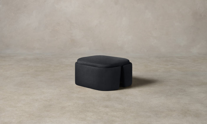 The Separa Ottoman - Performance Textural Weave Marina