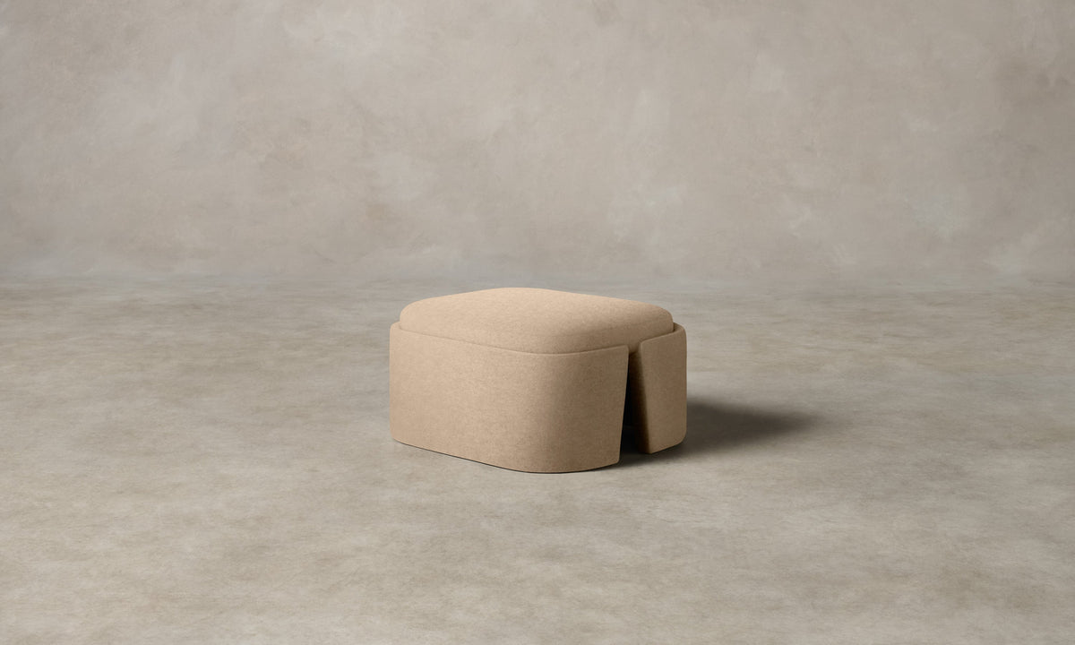The Separa Ottoman - Performance Velvet Butter
