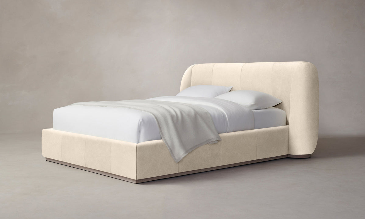 The Smith Bed - Costa Leather Sesame