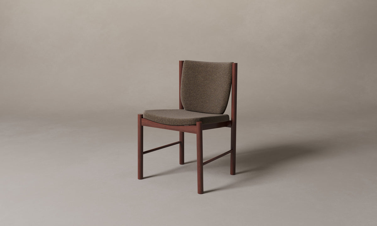 The Sol Dining Chair - Italian Brushed Wool Cocoa
