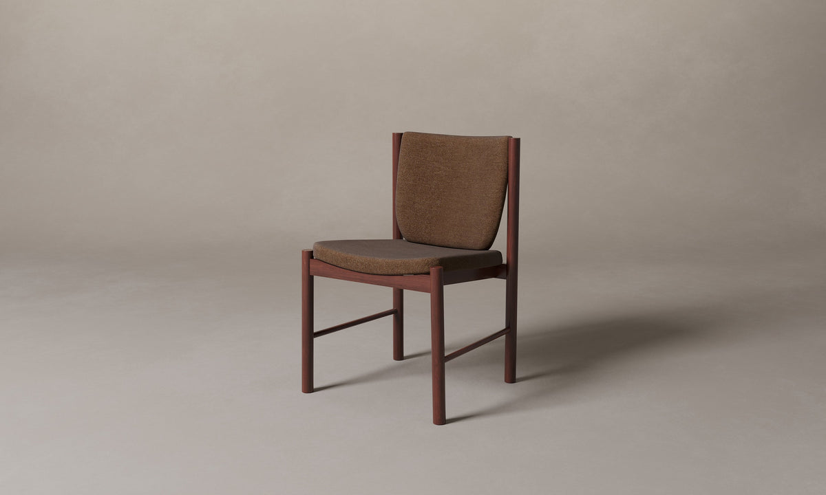 The Sol Dining Chair - Marled Alpaca Velvet Whiskey