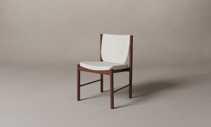 The Sol Dining Chair - Pebbled Leather Swan