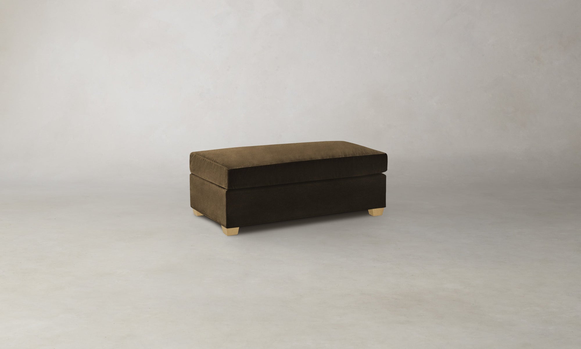 The Sullivan Ottoman - Marled Alpaca Velvet Marsh