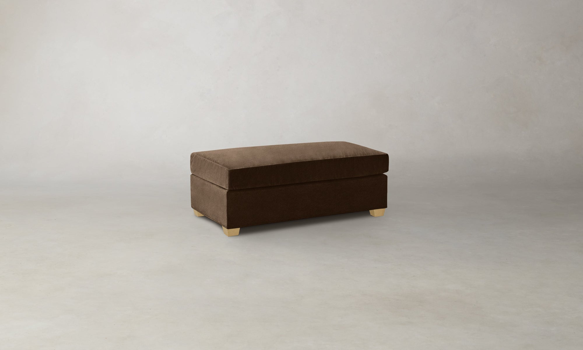The Sullivan Ottoman - Performance Velvet Bark