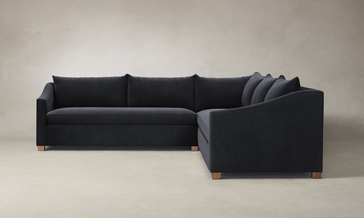The Sullivan Sectional - Marled Alpaca Velvet Nightfall