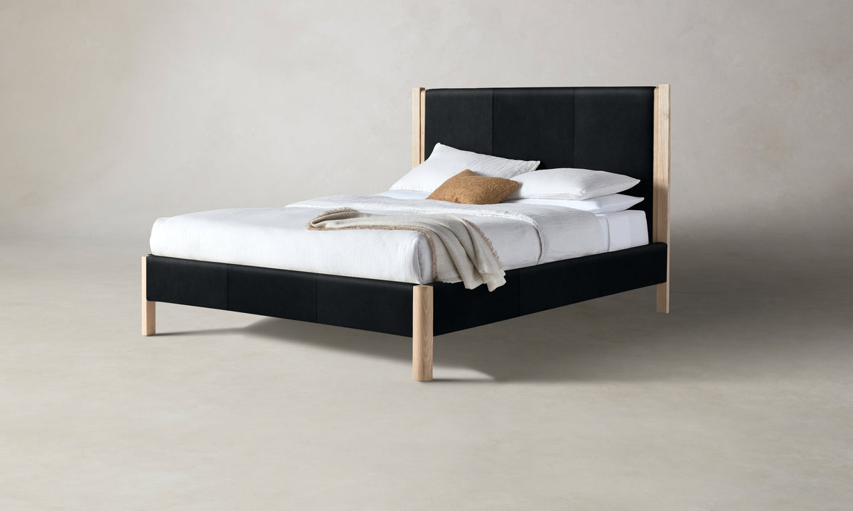 The Thompson Bed - Costa Leather Jet