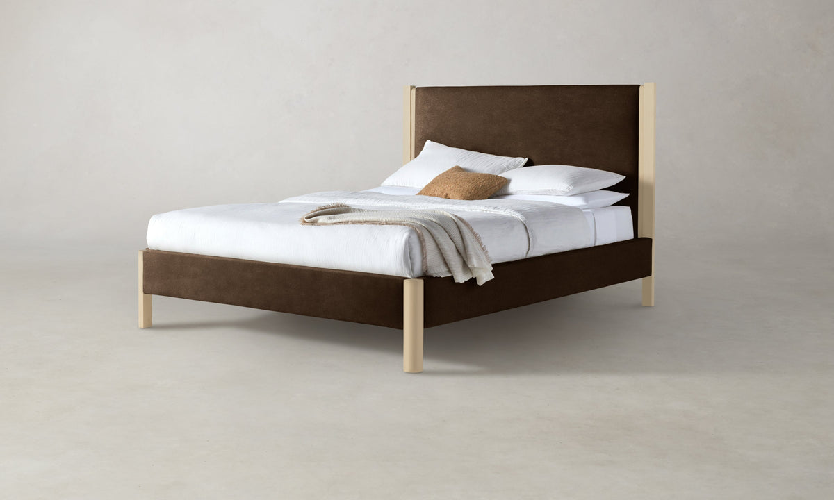 The Thompson Bed - Performance Velvet Bark