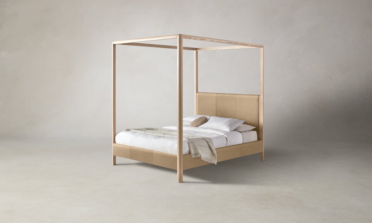 The Thompson Canopy Bed - Costa Leather Ridge
