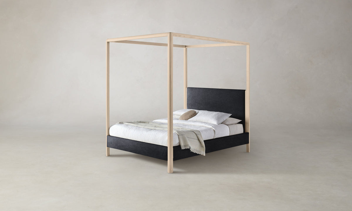 The Thompson Canopy Bed - Marled Alpaca Velvet Nightfall
