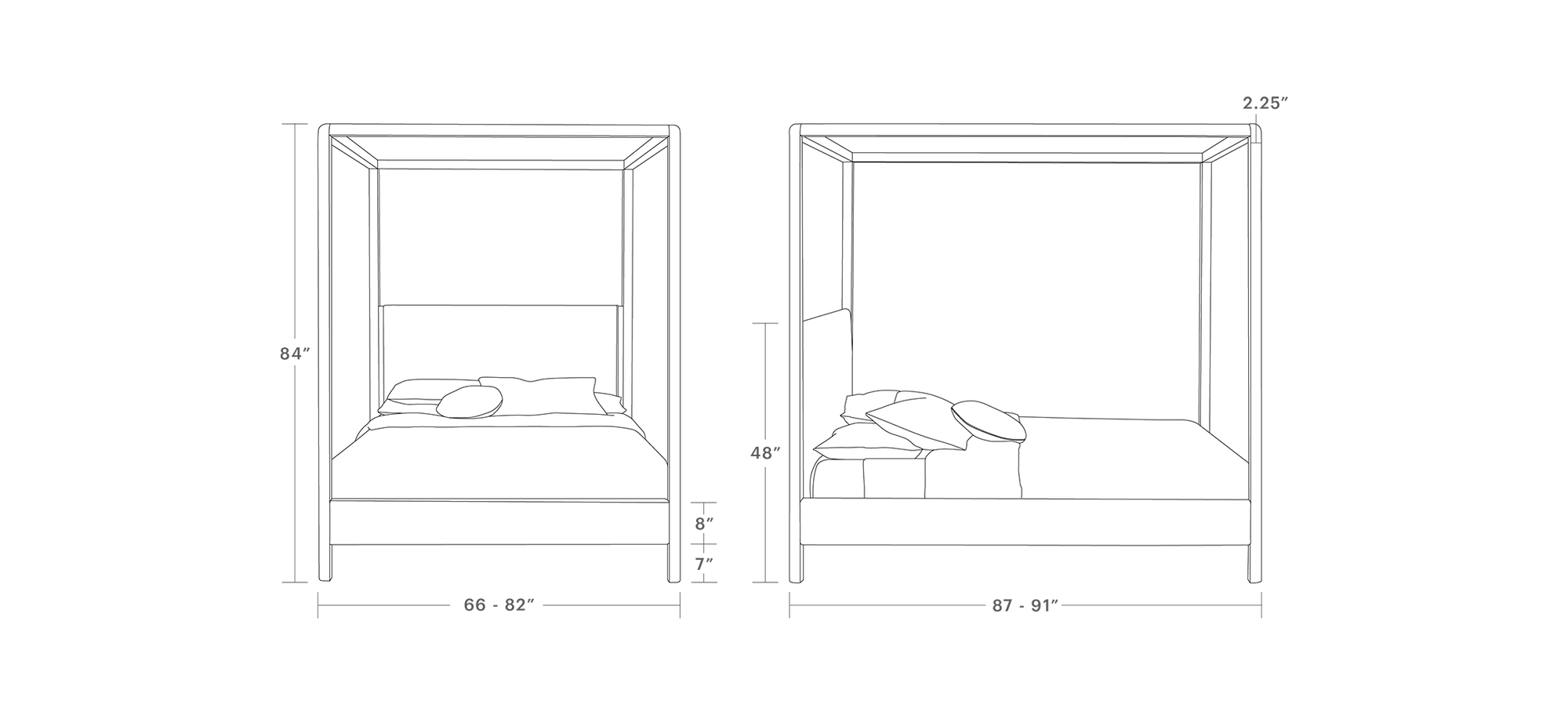 The Thompson Canopy Bed Maiden Home