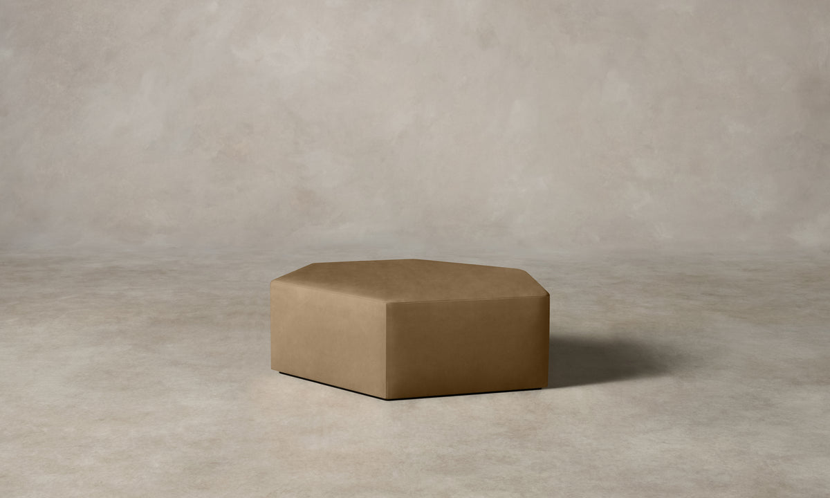 The Trivena Ottoman - Costa Leather Portobello