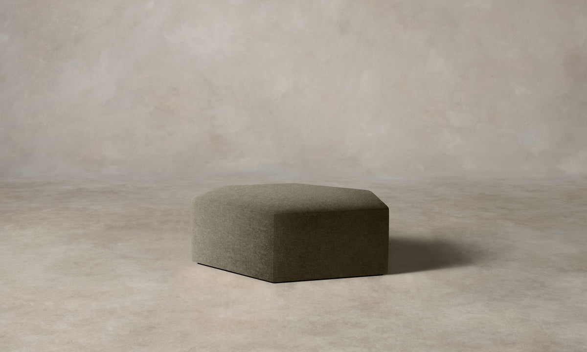 The Trivena Ottoman - Mohair Fog