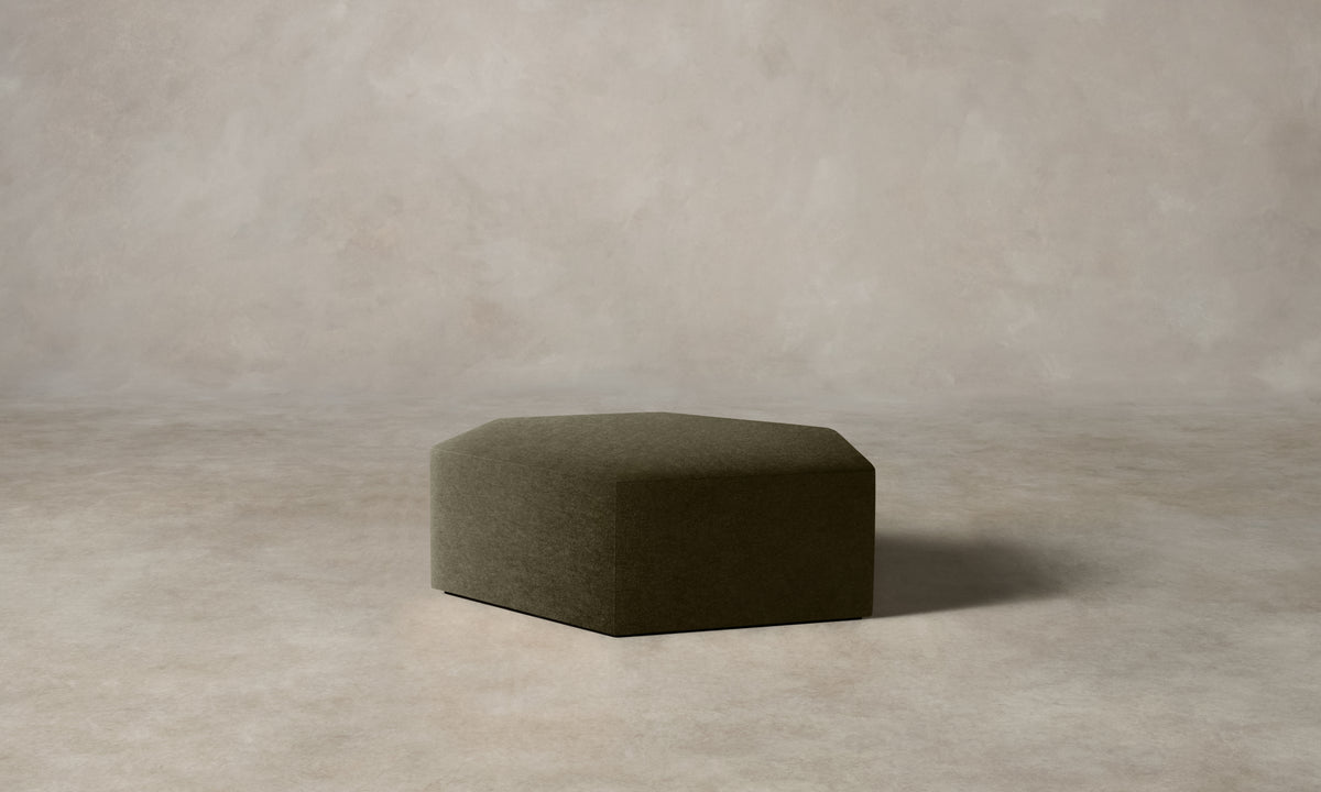The Trivena Ottoman - Mohair Mink