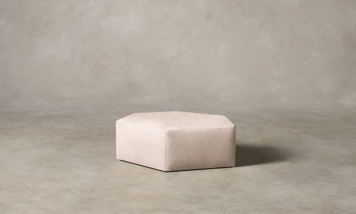 The Trivena Ottoman - Nubuck Leather Sail