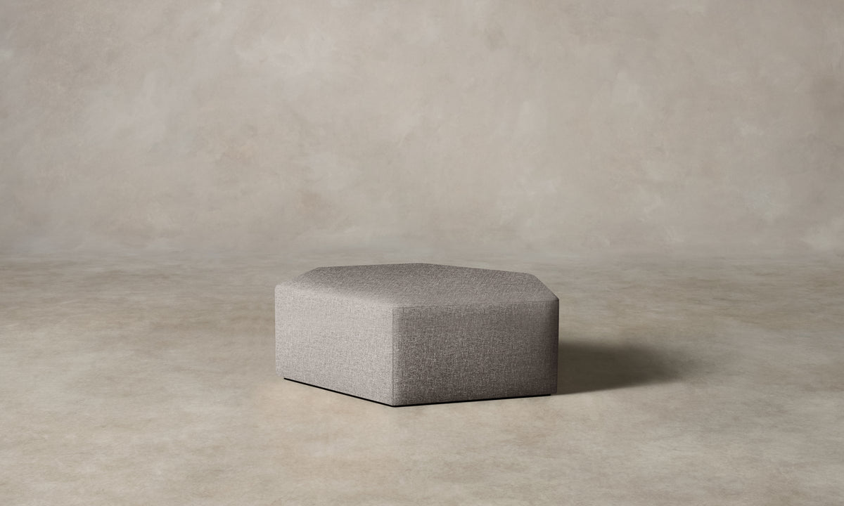 The Trivena Ottoman - Heritage Belgian Linen Agate