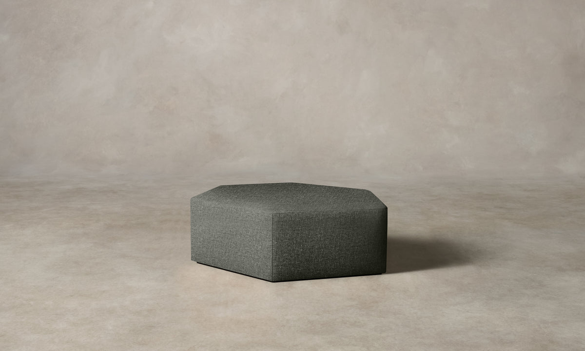 The Trivena Ottoman - Heritage Belgian Linen Thyme